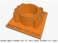 Glue holder for small cups or bottles. Free 3D download