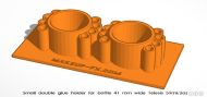 Double glue holder for small cups or bottles. Free 3D download